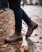 Men's Chelsea Boots – Leather with Pull Loop, worn