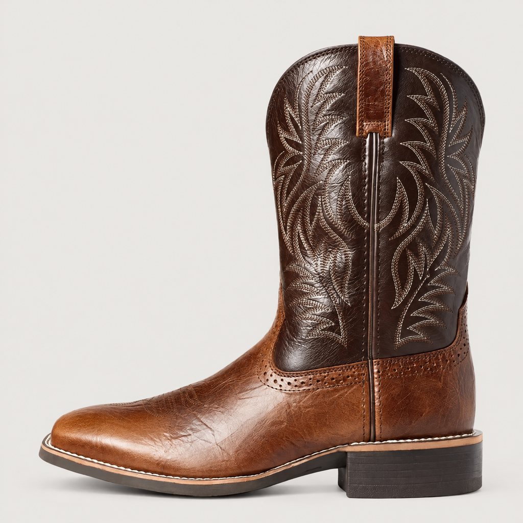 Men's square toe western boots
