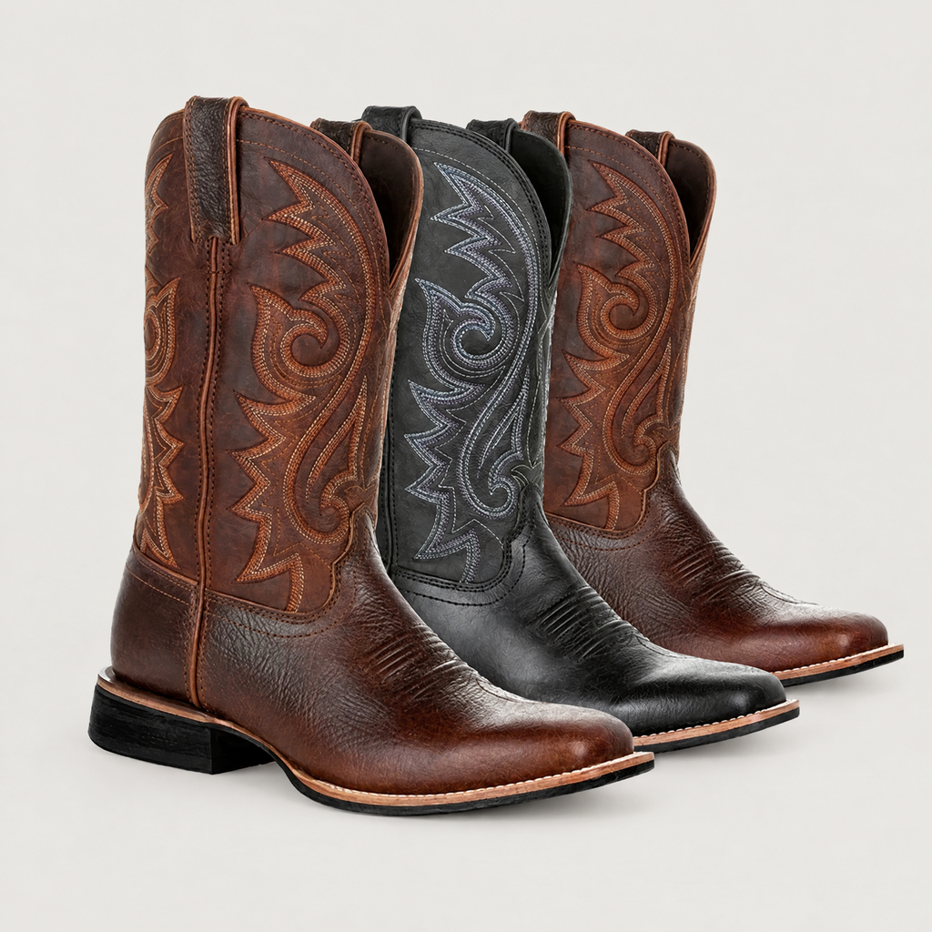 Men's embroidered cowboy boots
