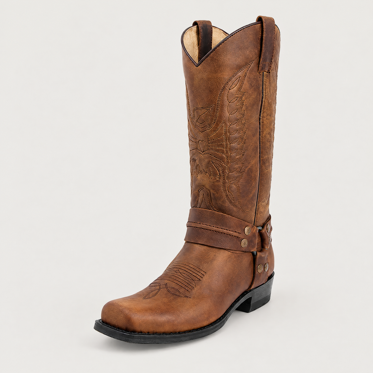 Men's harness cowboy boots