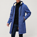 Men's hooded longline coat