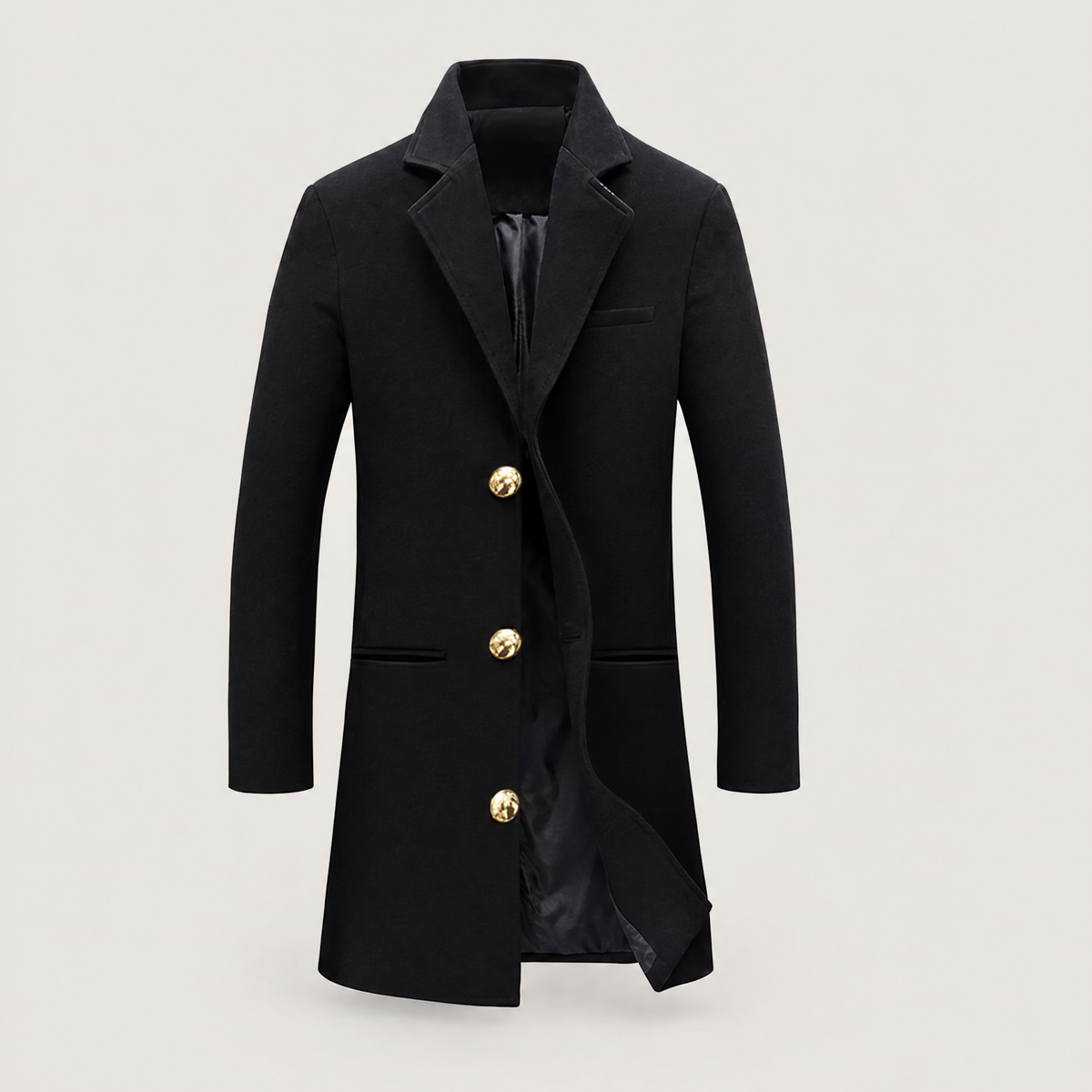 Men's long overcoat