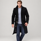 Men's long overcoat