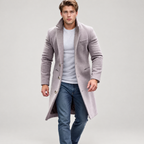 Men's long overcoat