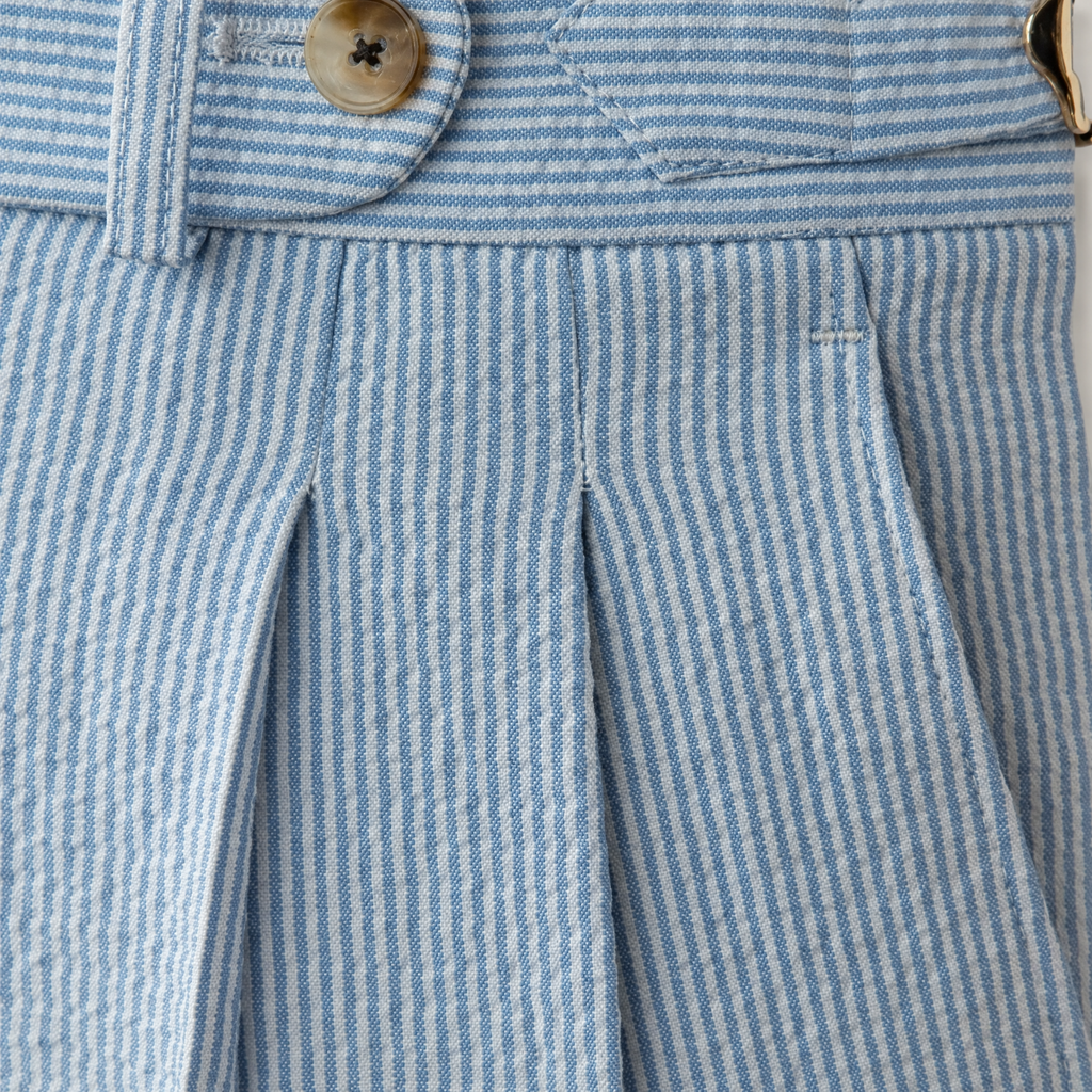 Men's high-waist pleated trousers