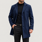 Men's knee-length topcoat