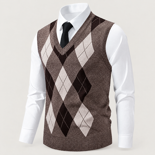 Men's argyle sweater vest